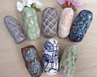 Mini ceramic fridge magnet vases. Choose your own bud vase.