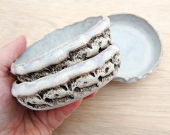 Handmade Ceramic Dipping Bowl Set of 3 – Rustic Sauce Dishes – Condiment, Tapas Bowls
