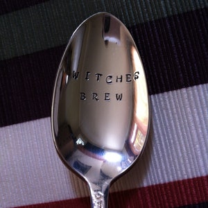 Witches Brew-Repurposed vintage hand stamped spoon stirrer