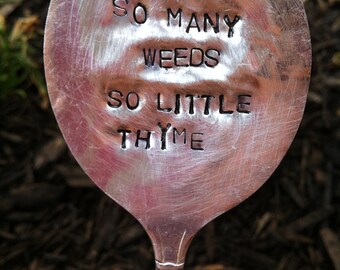 So Many Weeds So Little Thyme-Repurposed vintage hand stamped silverware