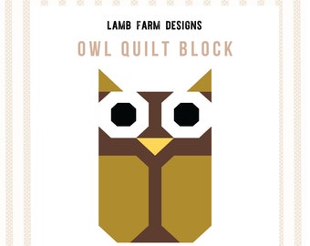 PDF Owl Quilt Block Pattern