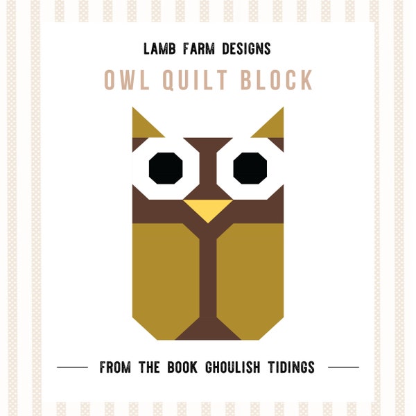 PDF Owl Quilt Block Pattern