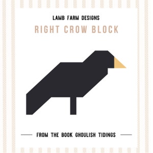 PDF Right Facing Crow Quilt Block Pattern