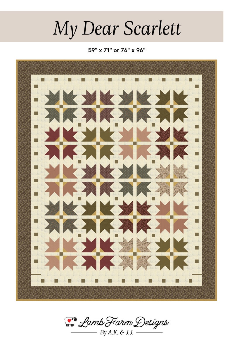 PDF My Dear Scarlett Star Block Quilt Pattern - Etsy