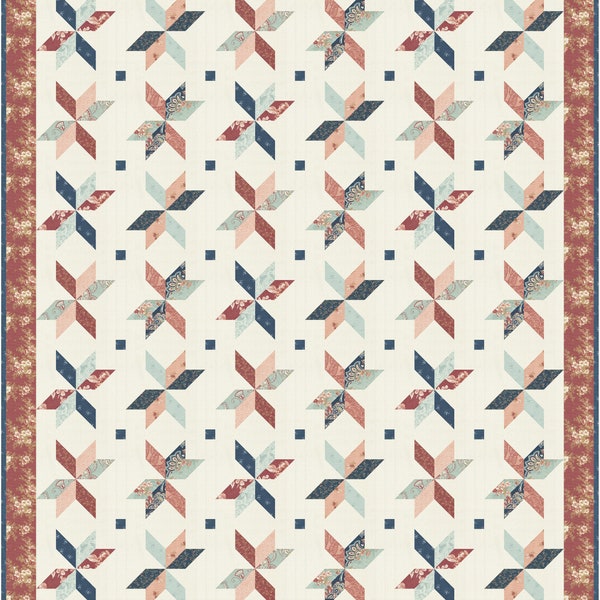 PDF Nosegay LeMoyne Star Quilt Pattern