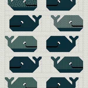 PDF Whale of a Time Nursery Quilt Pattern