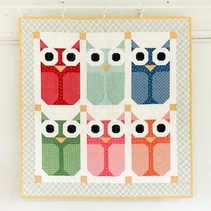 PDF Hoo's There - quiltpatroon uil - quilt voor baby's en baby's - herfstquilten