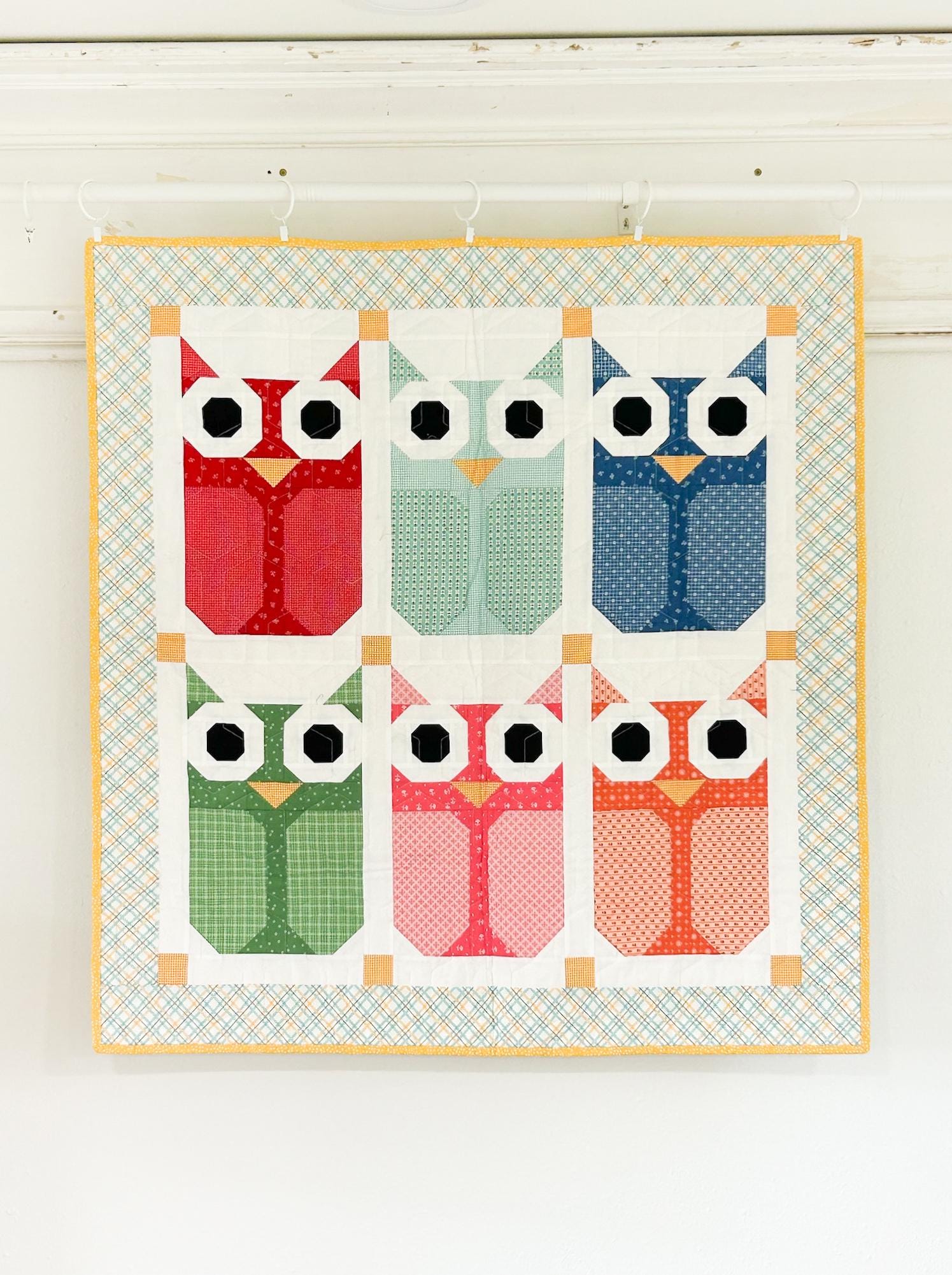 PDF Hoo's There - Owl Quilt Pattern - Nursery & Baby Quilt - Fall Quilting