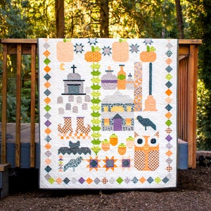 Quilt Pattern Book Ghoulish Tidings, Halloween Quilt Pattern, Pumpkin Quilt Patterns