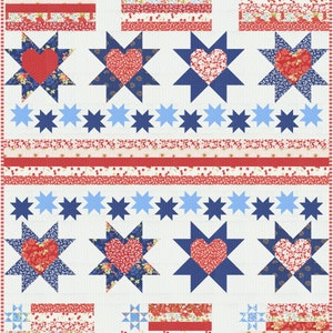 PDF Love, American Style Patriotic Quilt Pattern
