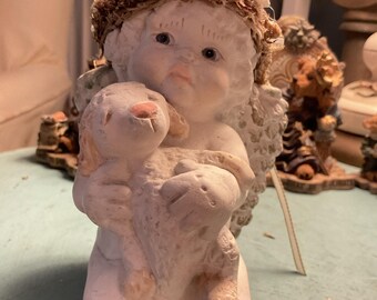 Dreamsicles Golden Forever Friends Angel Figurine Cast Art by Kristin 1998