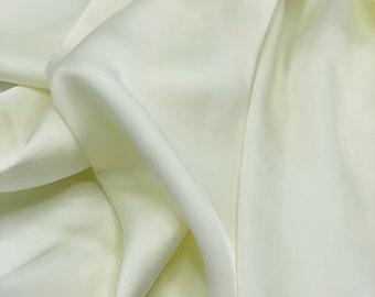 Ivory Satin Chiffon Fabric Sold by the Yard