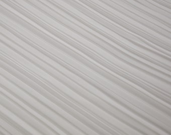 Bridal Mushroom Pleated Fabric Off-White Polyester Charmeuse