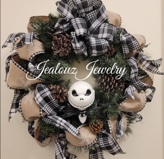Jack Skellington Nightmare before Christmas Inspired Wreath