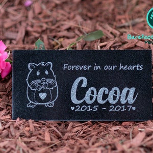 Small 3x6 Granite Personalized Pet Memorial Stone