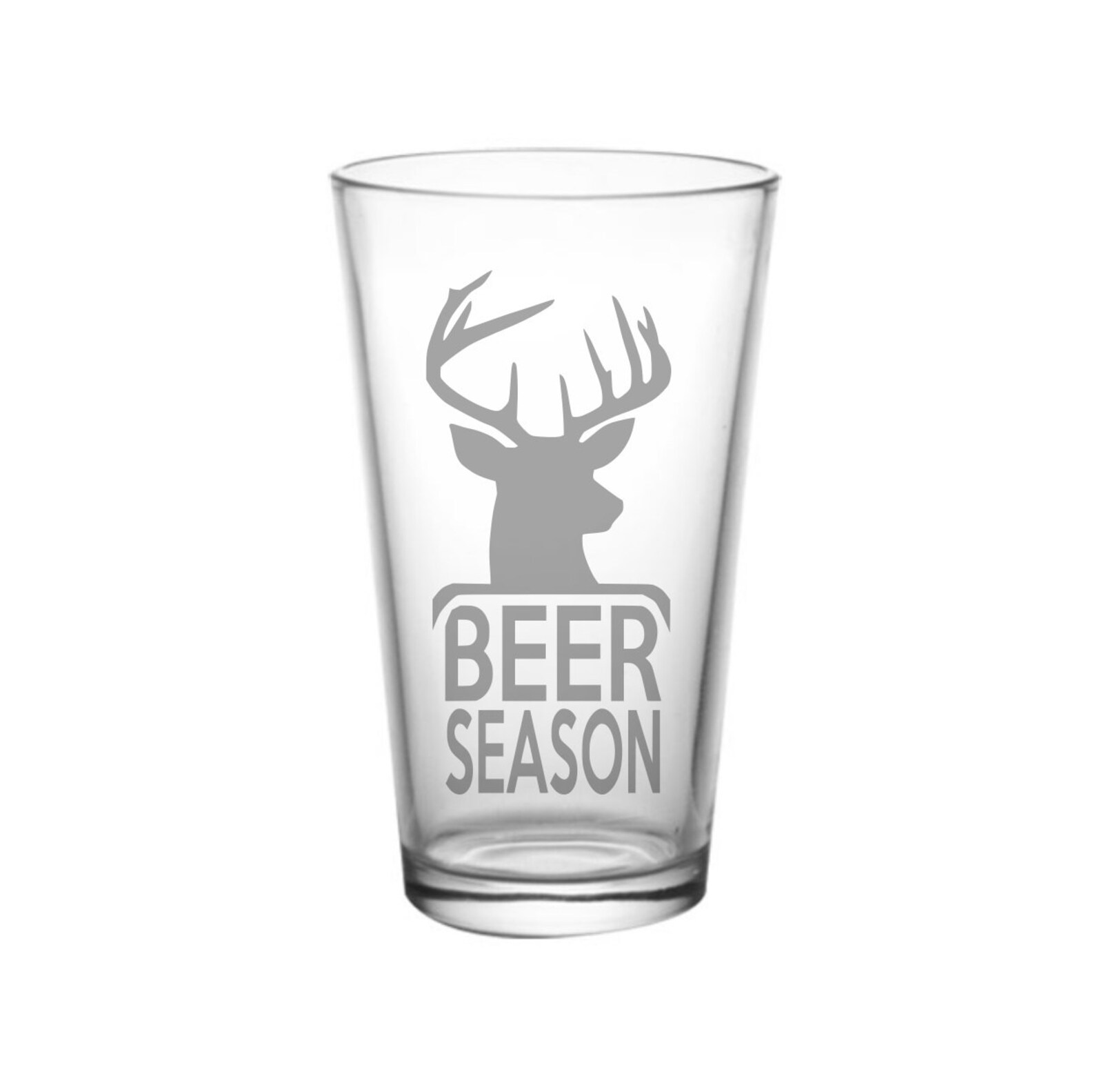Beer Season Deer Season hunting Glass Hunter Gift Beer Etsy