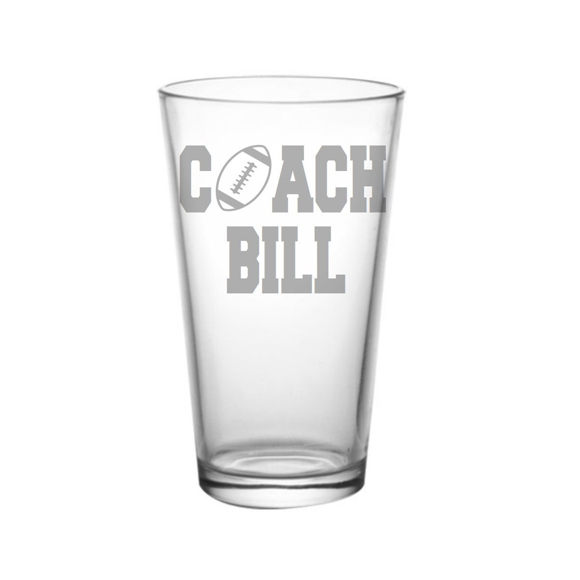 Football Coach Gift Football Glass Football Christmas Gift Etsy