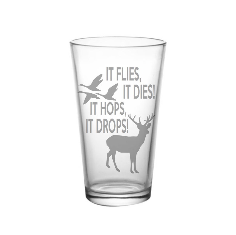 Beer Season Deer Season hunting Glass Hunter Gift Beer Etsy