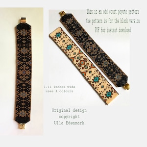 Odd count peyote bracelet pattern &quot;Olivia&quot;