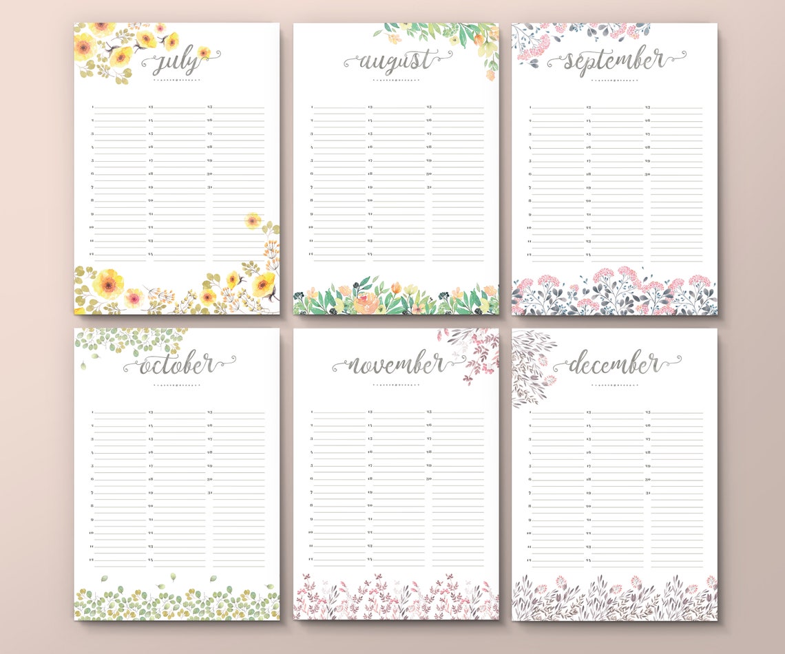 Custom Perpetual Calendar Custom Birthday Calendar Etsy