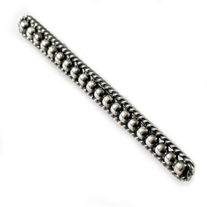Vintage Napier Silver Tone Bead Bar Pin