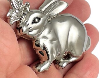 Pince à cravate écharpe lapin lapin argentée John Hardy