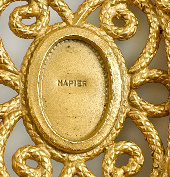 Vintage Napier Faux Turquoise Pendant Necklace - … - image 8