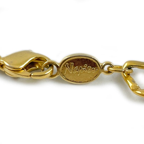 Vintage Napier Gold Tone Link Bracelet - image 3