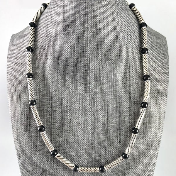 collier de perles tubulaires Napier Cable vintage