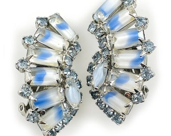 Vintage Kramer Givre Rhinestone Earrings, 1960 Signed