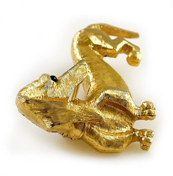 Vintage Boucher Gold Tone Dachshund Pin Brooch - … - image 3
