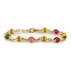 Multi-Colored Austrian Crystal Bracelet - Made in USA