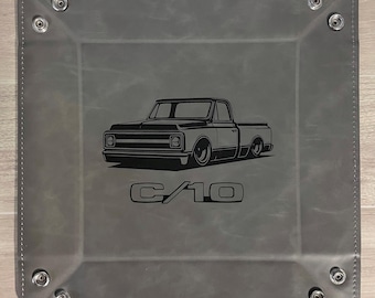 Snap Up betjäntbricka - lasergraverad konstläder - Chevrolet Chevy C-10