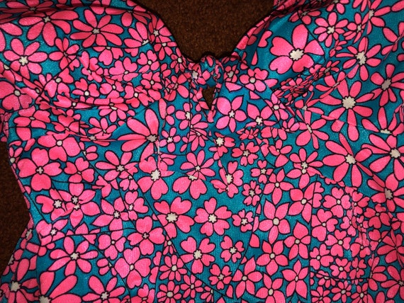 Pink and Blue CATALINA 1960's Swimsuit Adorable!