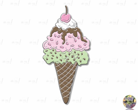 Download Ice Cream, Sundae Cone, Cartoon Ice Cream. Royalty-Free