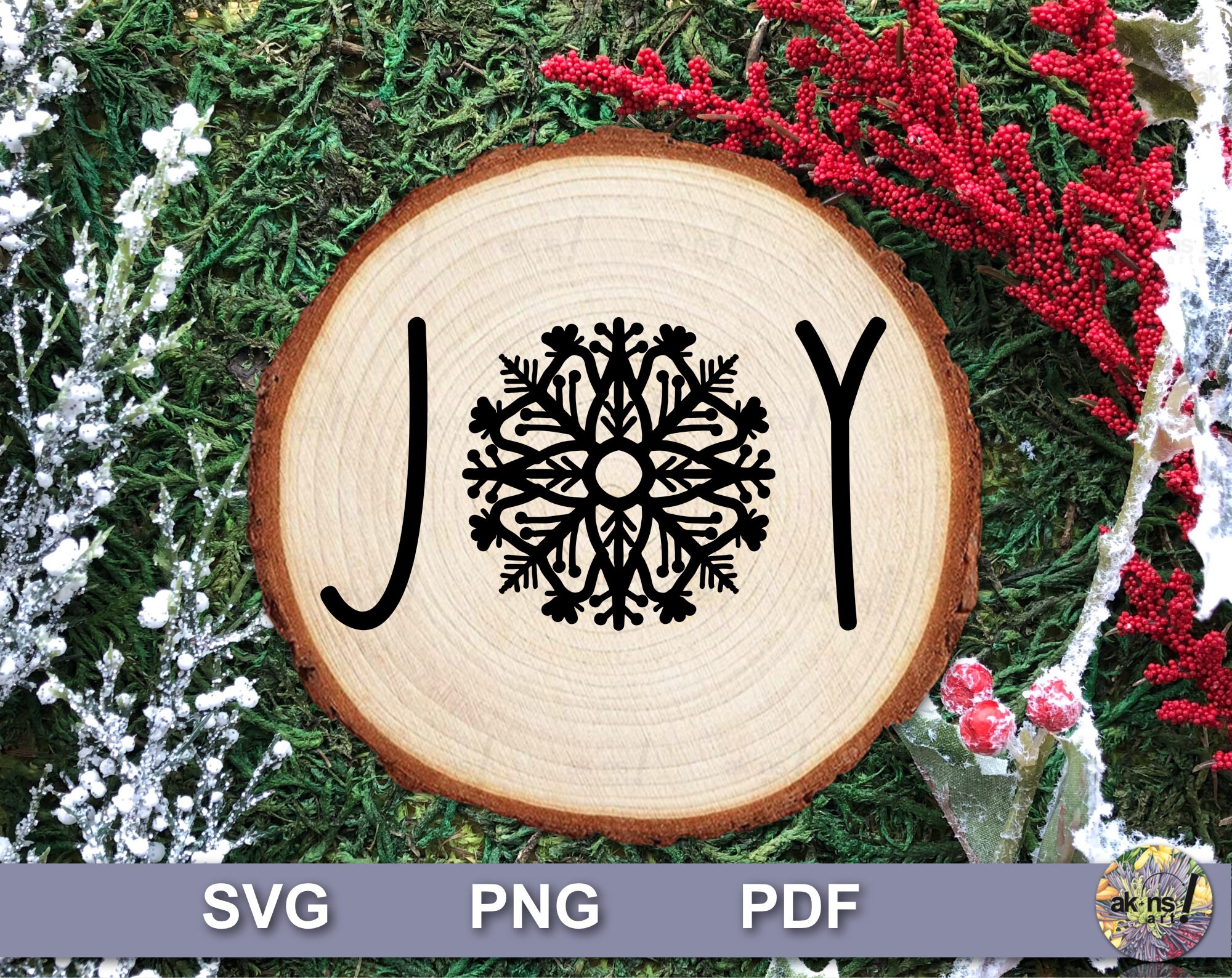 Joy Christmas Snowflake Rae Dunn Font Letters SVG Cricut | Etsy