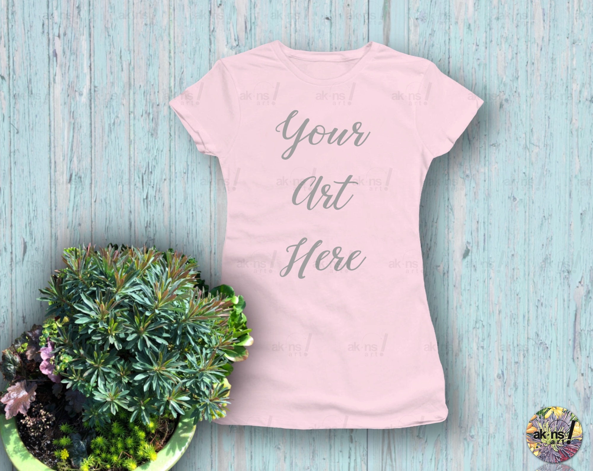 Ladies Blush Light Pink Shirt Mockup 