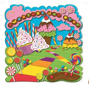Sweetest Day Ever, Candy Cupcake Clipart PNG graphic design, sticker, party decor, shirts, scrapbook, planner, journal, Free Commercial Use