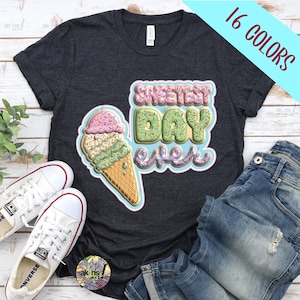 Sweetest Day Ever Shirt, Womens Relaxed quote Bella Canvas shirt, Candyland shirt, ice cream cookies shirt, foodie T-Shirt, Candy land shirt