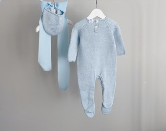 Set of 2  - Long legs romper and bonnet  - Baby boy prop - Photo props - Baby photo prop - Baby girl - Baby boy - Cotton - Baby