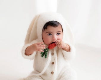 Bunny baby set - Set of 2 - Baby girl/boy outfit - Baby bunny set - Easter bunny outfit - Bunny bonnet - Baby girl - Baby boy