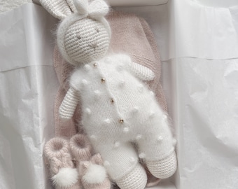 Bunny toy - Crochet bunny toy - Cuddle toy - Baby cuddle toy - Keepsake toy - Baby best friend toy - Baby girl - Baby boy