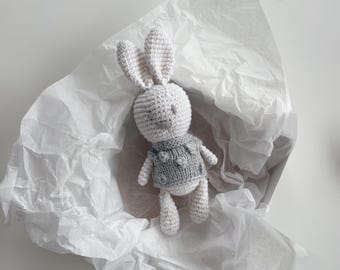 Ready to ship - Bunny toy - Baby bunny toy - Baby girl toy - Baby best friend toy - Baby girl - Crochet bunny - Crochet bunny toy - Easter