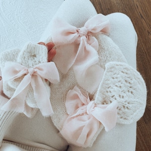Lot de 3 - barboteuse bonnet et chaussettes - ensemble bébé fille - barboteuse bébé fille - ensemble hôpital pour bébé - bébé fille - accessoires de photographie