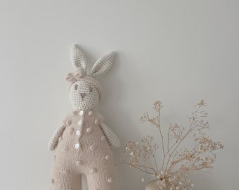Bunny toy - Crochet bunny toy - Cuddle toy - Baby cuddle toy - Keepsake toy - Baby best friend toy - Baby girl - Baby boy