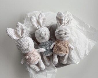 Ready to ship - Bunny toy - Baby bunny toy - Baby girl toy - Baby best friend toy - Baby girl - Crochet bunny - Crochet bunny toy - Easter
