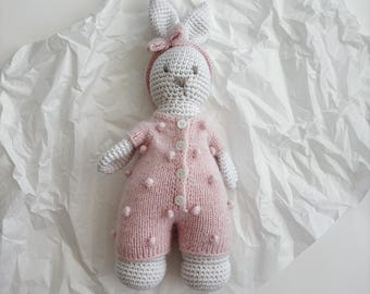 Bunny toy - Crochet bunny toy - Cuddle toy - Baby cuddle toy - Keepsake toy - Baby best friend toy - Baby girl - Baby boy