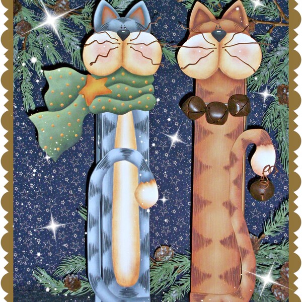 CC131 - Cat 12" Memo Clips - Painting E Pattern by Cyndi Combs