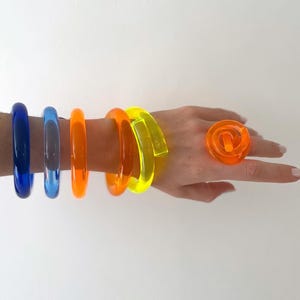 LUCITE Bangle Bracelet: Handcrafted Acrylic Jewelry by Chofa available in all sizes