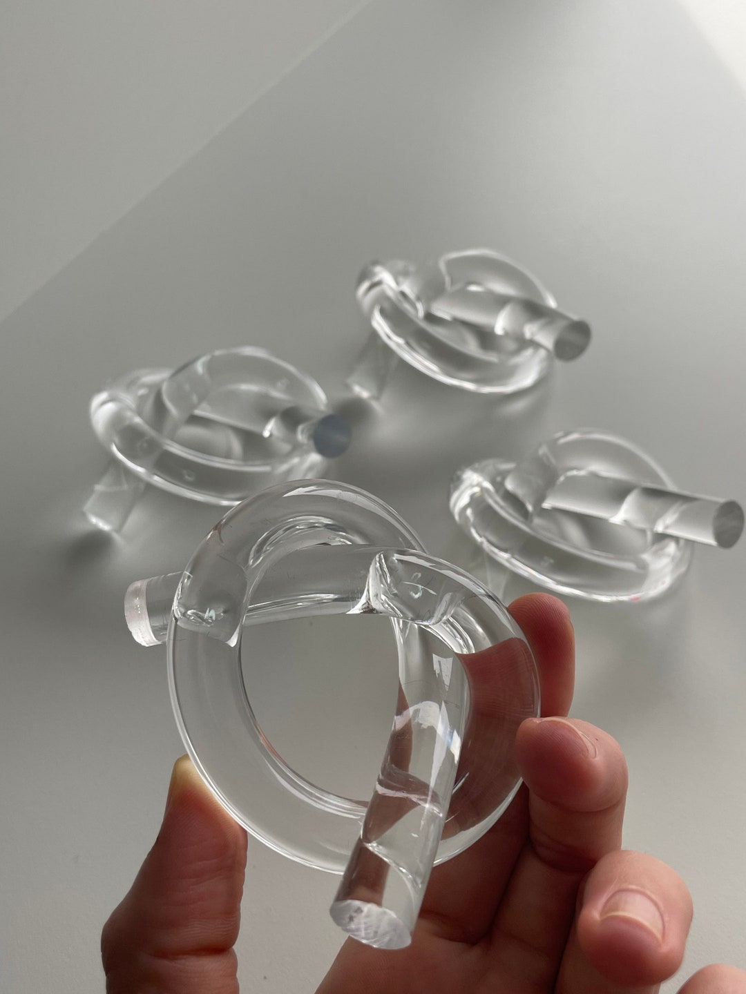 4 Napkin Ring Knot Napkin Ring Set Acrylic Napkin Ring Etsy